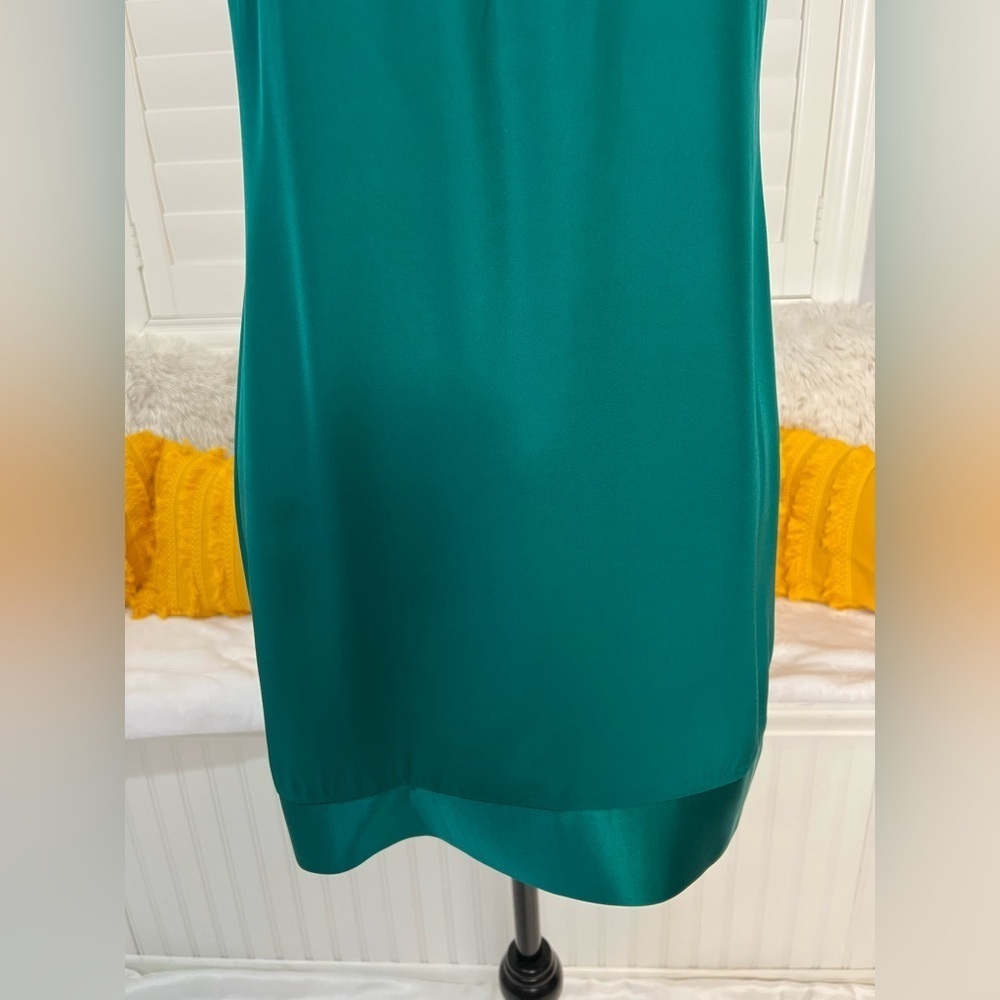 Silk Emerald Green Dress | Size S - Picture 14 of 15